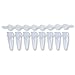 8-well PCR Strip Tubes & Caps, Clear, Polypropylene, Box of 125 Tubes & Caps/Unit