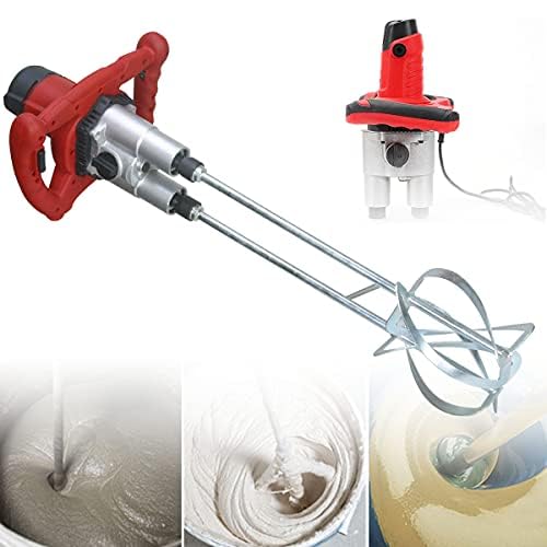 Mezclador de Cemento Portátil Eléctrico de 2800W, Herramienta de Mezcla de Doble Palanca, Para Mezclar Lechada, Pintura, Barro, Yeso, Mortero Fino
