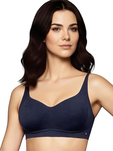 Image of Enamor Bamboo Cotton A077, Side Support, Everyday Women's T-Shirt Bra - 3X Softer, 4X More Absorbent, Antimicrobial, Padded, Wirefree, Full Coverage