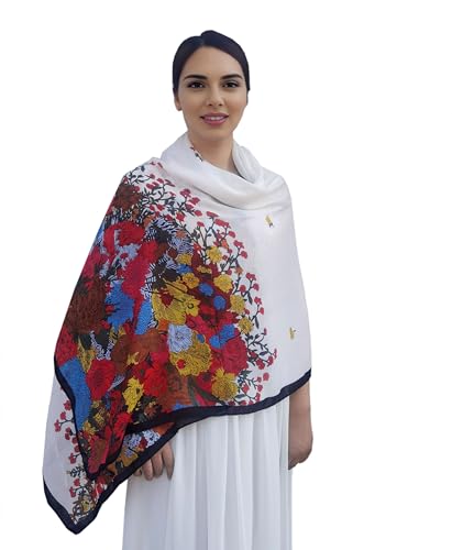 FANFAN Lightweight Cinco De Mayo Shawl Scarf Oversized Wrap Mexican Style Shawl Ethnic Wrap Wedding Evening Dress Cosplay D9