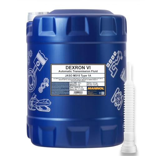 MANNOL 10L Getriebeöl Dexron 6 Öl MB 236.1 Automatikgetriebeöl + Abfülllschlauch