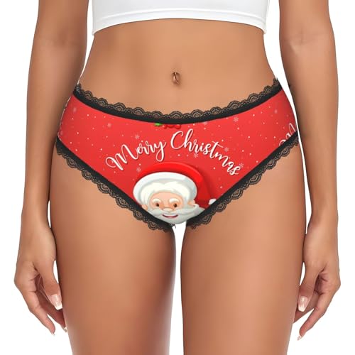LMNvbz Calzoncillos elásticos para mujer con ribete de encaje, suaves, transpirables, de cobertura completa, para un uso diario cómodo, Negro, L