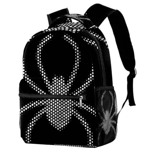 Sac à dos d'école fille et garçon motif araignée multicolore 40cm