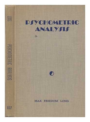 Psychometric Analysis B00BFVRR2W Book Cover