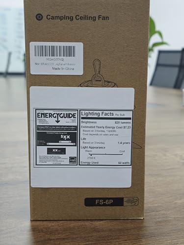 VVU&CCO 18' Battery Ceiling Fan