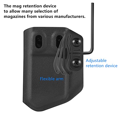 2-Pack Universal Mag Carrier Iwb/Owb Magazine Holster For 45 Acp Single Stack Magazines #TOP3