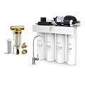SimPure Whole House Water Filter Solutions - DC5P Spin Down Sediment Filter (100/500 Microns) and T1-400UV Tankless Reverse Osmosis Water Filter System