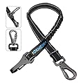 Iokheira Dog Seat Belt for Car, Dog Car Harnesses Belt, Pet Car Safety Seat Belt & Latch Bar Attachment with Adjustable Safety Reflective Stitching Elastic Leads Harness, Lockable Swivel Carabiner