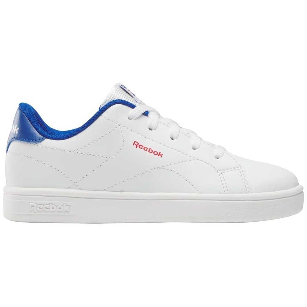 Reebok Unisex Kids Court Clean Sneaker, White Vectorred Vector Blue, 6 UK