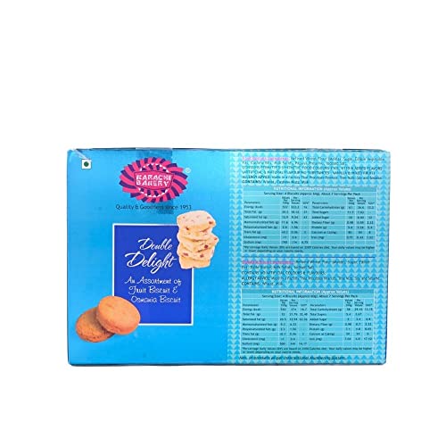 Image of Karachi Bakery Osmania Biscuits, 400g & Double Delight Fruit Biscuit with Osmania, 400g
