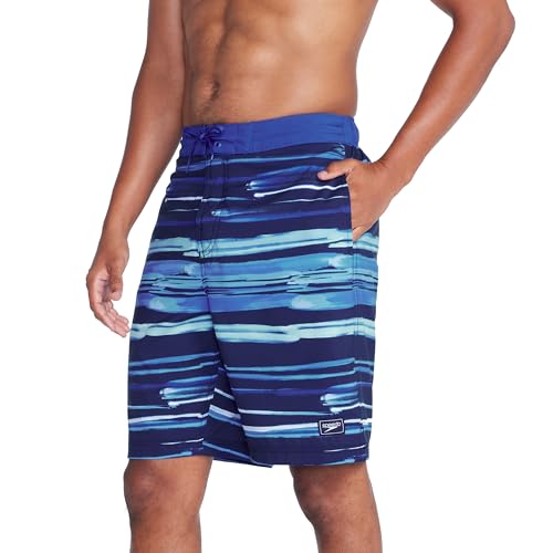 Speedo Men's Swim Trunk Knee Length Boardshort Bondi Striped