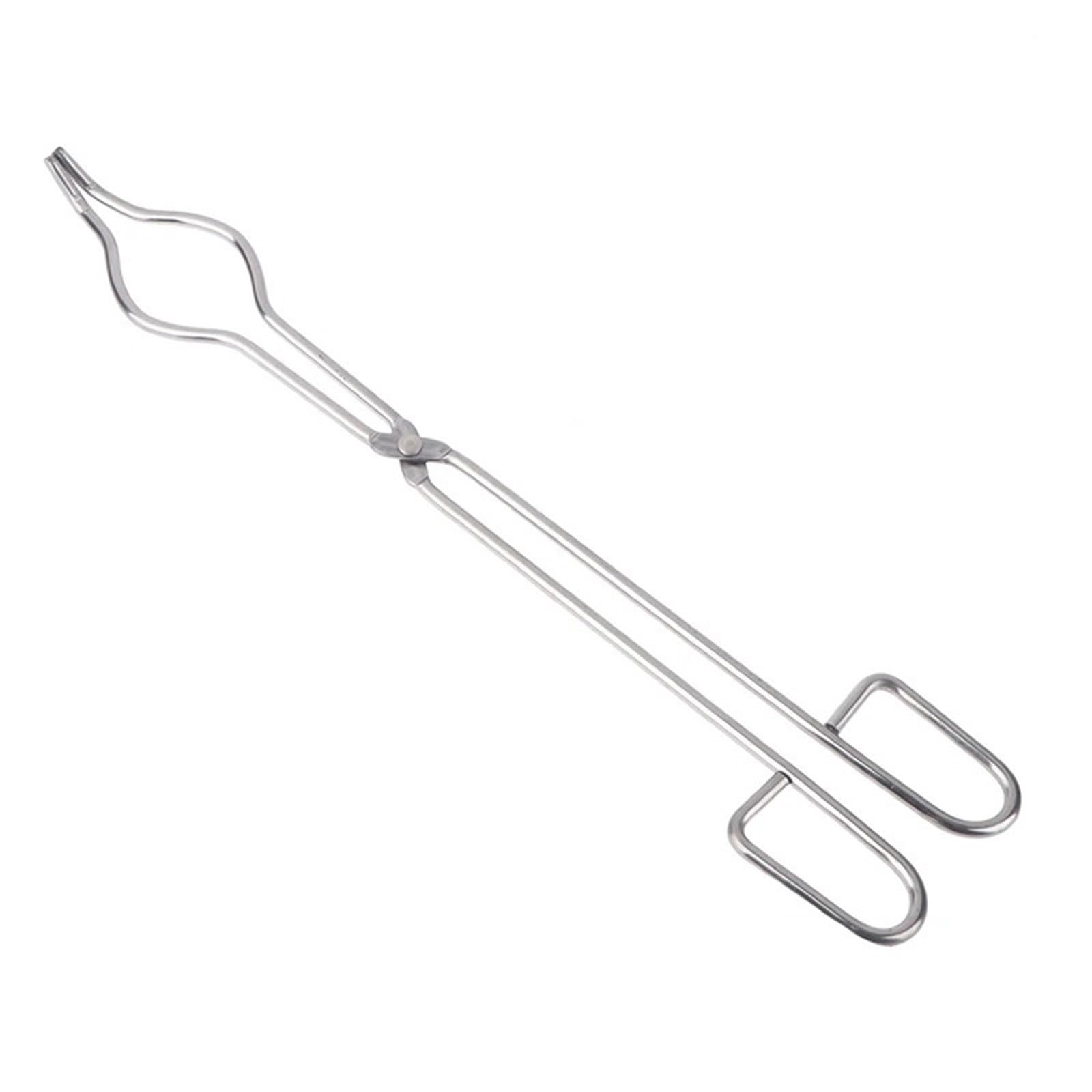 Djskldf 40Cm Crucible Tongs Professional Grade Stainless Steel Crucible Tongs Graphite Melting Plier Holder Chrome Plated Beaker Clamps(40Cm)