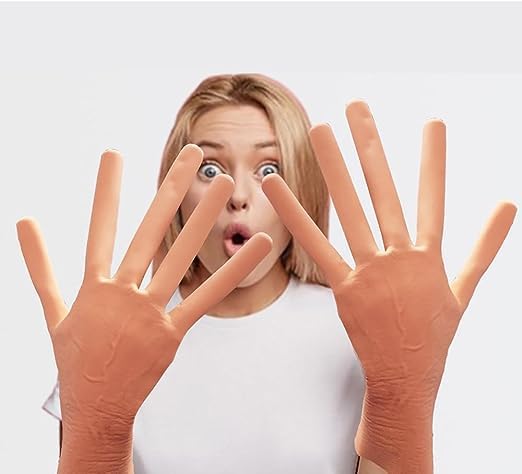 Clobeau Hot Dog Fingers Skeleton Gloves Halloween Costume Glove Party Cosplay Skull Gothic Gloves Horror Bone Dress up Devil Witch Finger Party Favors Hot Dog Letex Masquerade Vampire Glove