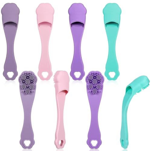 ADLABLD 8 Pack Silicone Dog & Cat Finger Toothbrush Kit, Food Grade Toothbrush for Dog, Safe, Non-Toxic, Easy Teeth Cleaning, Prevents Bad Breath & Oral Inflammation