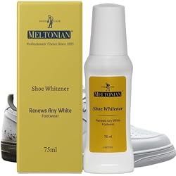 Meltonian Shoe Whitener - Paint and Polish - White Shoe Paint for Soles, Leather, Vinyl, Canvas. Sneaker Whitener Liquid White Shoe Polish Restores with Sponge Applicator, 75ml