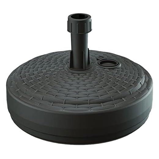 Base de sombrilla de polietileno de 10 kg 39 x 39 x 13 cm en color chocolate