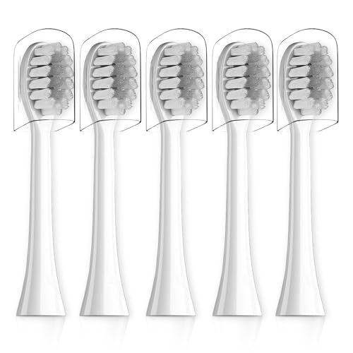 Compatible con cepillo de dientes eléctrico Gleem, cabezales de repuesto de alta calidad 2024, paquete de 5 (blanco)