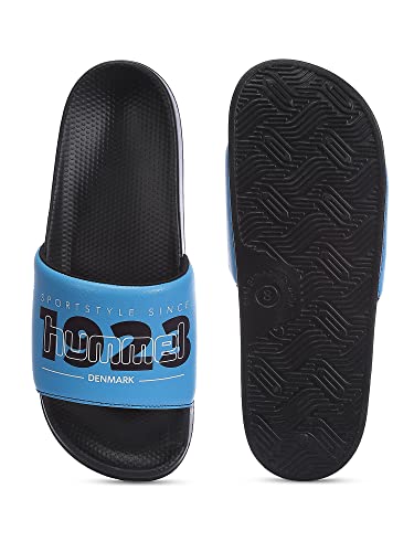 Image of hummel TREFF MEN SLIDERS Comfortable Cushioned Sole Arch Support Durable Lightweight Flexible Trendy Style Flip flops and Slippers Slides for Men Daily use Chappal