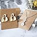 Temlum 100 Pcs Jewelry Display Cards with 100 Pcs Adhesive Pouches and Clear Bags, Necklace Earring Card Holders for Selling Jewelry Packaging Supplies (Brown)
