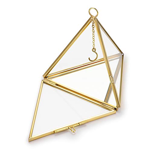 Hipiwe Jewelry Ring Display Holder - Glass Ring Holder Geometric Glass Ring Jewelry Box Wedding Ring Bearer Gift Box Hanging Prism Ring Stand Proposal Ring Display Case (Triangular pyramid) Hipiwe Jewelry Ring Display Holder - Glass Ring Holder Geometric Glass Ring Jewelry Box Wedding Ring Bearer Gift Box Hanging Prism Ring Stand Proposal Ring Display Case (Triangular pyramid)