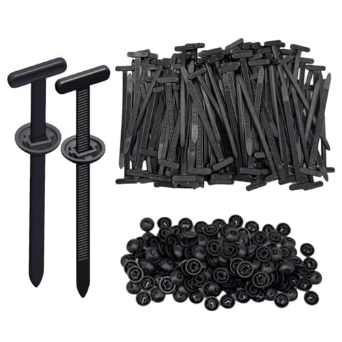Upgraded Fender Zip Ties(in Place of Screws),Plastic Fasteners for Cars,Nylon Universal Cable Tie Buckle,Zip Tie Rivet,Snap Fit Nylon Clips,Self-Locking Fender Liner Clips.Adaptive Hole Size (100)