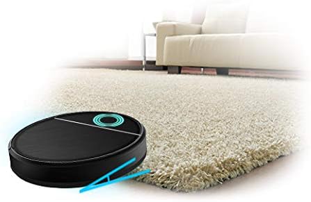 EVVO R5 Robot Vacuum Cleaner on a thick carpet