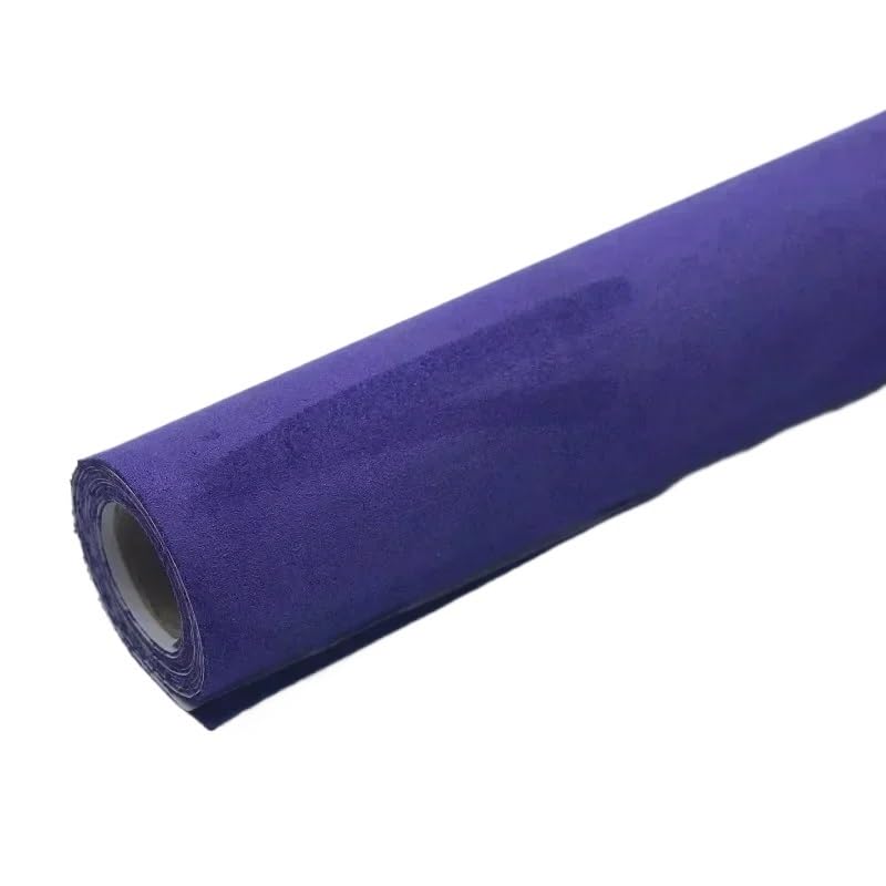 Tissu ciel de toit voiture violet en velours adhésif pour réparer un revêtement intérieur usé