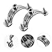 Happyyami 4pcs Heavy Duty Stainless Steel Clamp for Water Pipe Bracket Pipe Fixing Clips Durable Leak Tube Support for Garden Irrigation and Industrial Use