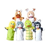 Melissa & Doug Pet Buddies Hand Puppets, Set of 6 (Cat, Dog, Horse, Parrot, Turtle, Rabbit)