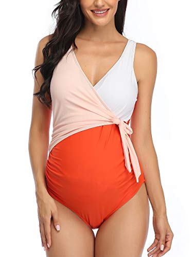Hanraz Costume da bagno per gravidanza, costume da bagno anteriore Hanraz Costume da bagno per gravidanza, costume da bagno anteriore