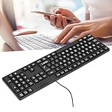 Savoir-faire exquis : Le clavier filaire est fabriqué avec un savoir-faire exquis, il est imprimé d'un texte lisible qui ne s'estompera pas.