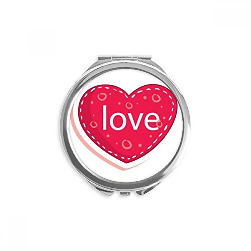 Miroir rond maquillage de poche saint-valentin pour célébrer l'amour
