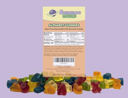 Gomitas Alphabet sabores surtidos sin colorante 35 oz miniatura 4