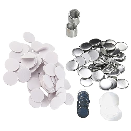 Lot de 100 Badges Miroir Vierges de 58 Mm, Matériau de Broche de Miroir en Métal pour l'artisanat...
