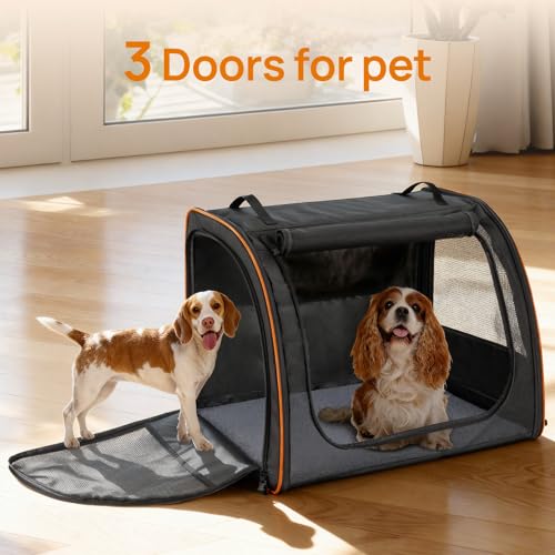 Dog Car Seat, Enclosed Carrier for Pets Travel Safety Dog Crate Soft-Sided Covered Car Kennel Carrier for Backseat for Medium Dogs - Image 6