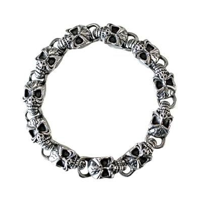Men's Skull Bracelet 316L Stainless Steel Biker Botswana Ubuy