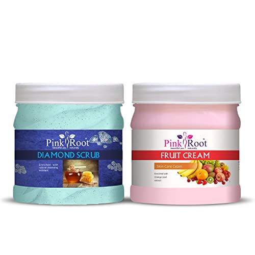 Image of Pink Root Diamond Scrub 500gm with Fruit Cream 500gm