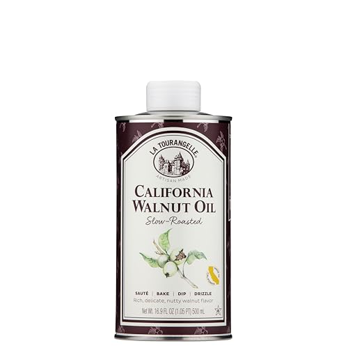 La Tourangelle, Roasted Walnut Oil, Plant-Based Source of Omega-3 Fatty Acid, Cooking, Baking, & Beauty, 16.9 Fl Oz