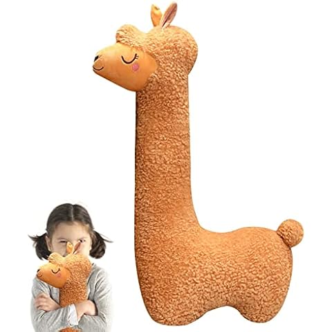 1Pcs Alpaca Plush Pillow, Llama Body Pillow for Kids, Kawaii Llama Stuffed Animal Toys Fluffy Sheep Stuffed Cuddly Animal Body Pillows, Alpaca Plush Christmas Birthday Gift for Adults Children Girls Cover