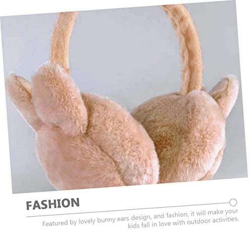 BESTYASH Bunny Ear Earmuffs for Boys and Girls Foldable Plush Winter Ear Cover for Outdoor Use Warmth and Comfort for Children3