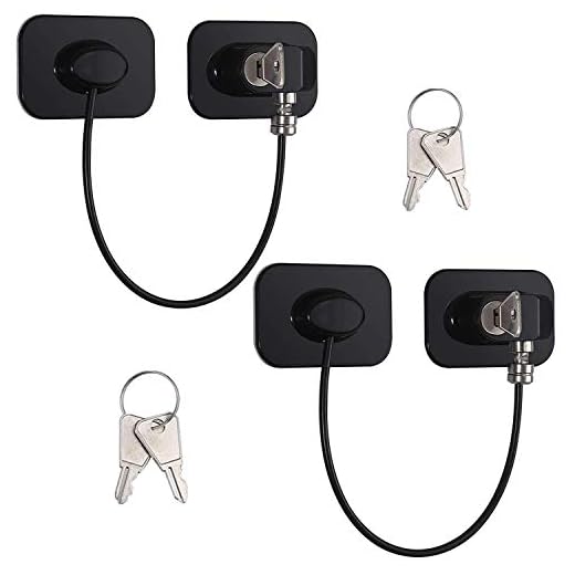 Kindersicherung für Fenster Kühlschrank Schrank Türen, Sicherheitsschloss Set, 2Pcs Sicherung Abschließbares Klebeschloss Öffnungsbegrenzer zum Schutz von Kindern Haustier Dachfenster Balkon (Schwarz)