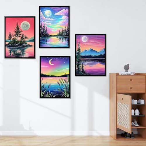 Bowetile 4 Pack DIY Landscape Diamond Painting - Image 4