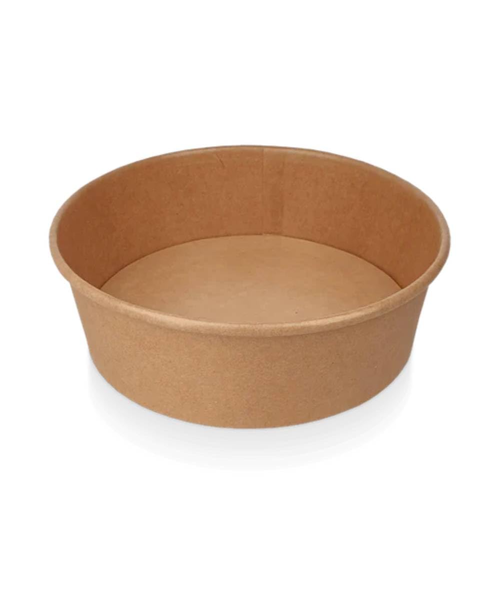 F&G Pack de 300 Bols à Salade de 500ml en Carton Kraft – Récipient Jetable Étanche pour Poke Bowl, Salade, Plat Chaud & Froid – Micro-ondable & Recyclable
