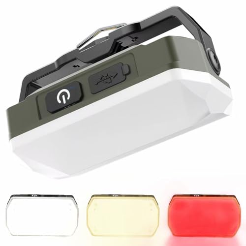 LogicGrip ランタン LEDランタン キャンプライト 小型 軽量 充電式 500ルーメン 3段階調光& 3色温切替&SOS点滅 IP44防水 フック/マグネット/ネジ穴 吊り下げ キャンプ アウトドア 屋外 登山 旅行 車中泊 夜釣り 防災対策 停電対策