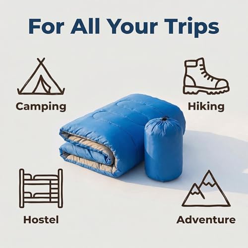 Sleeping Bags for Adults, Lightweight Machine Washable - Water Resistant Backpacking Sleeping Bag for Warm & Cold Weather, Camping Essentials for Hiking, Travel, Outdoor Adventures miniatura 2