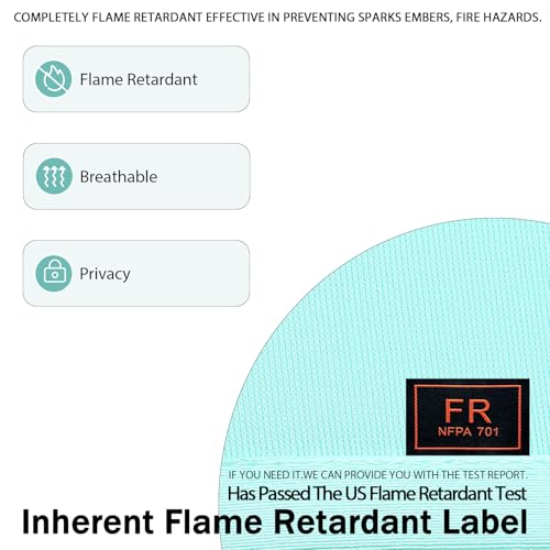 ABBRIGE Flame Retardant Hospital Curtain, Lake Blue, 9x8ft, 1 Panel by ABBRIGE - Used condition - Image 2