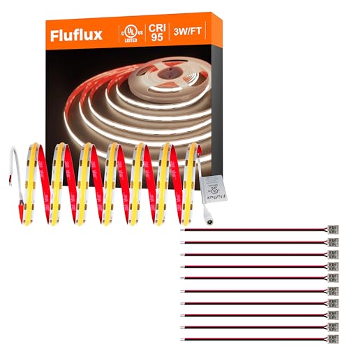 Tira de LED COB 4000K 5m con conectores sin soldadura miniatura 1
