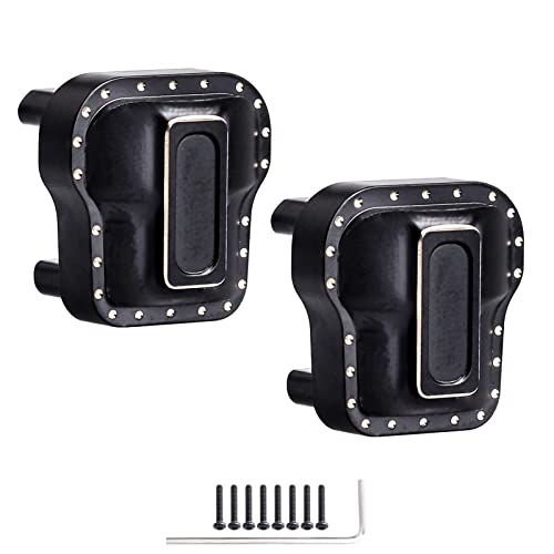 18.4g/Each CrazyHobby Brass Diff Covers Axle Covers for TRX4M TRX4MT K10 High Trail F150 Bronco Defender 1/18 Crawler Car, Front & Rear (Black Gold)