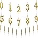10 Stück Geburtstag Kuchen Zahl Kerzen Nummer 0-9 Funkeln Kuchen Topper und 10 Stück Spirale Kuchen Kerzen mit Halter für Geburtstag Hochzeit Kuchen Dekoration, Insgesamt 20 Stücke (Gold)