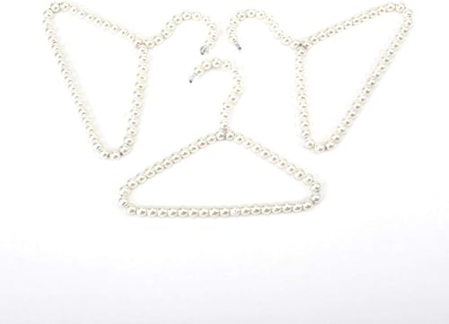 Miniatura 5 de POPETPOP Perchas de ropa para mascotas, perlas, perchas para niños, mascotas, perros (7.9 in, blanco)